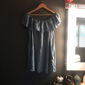 Off The Shoulder Denim Dress